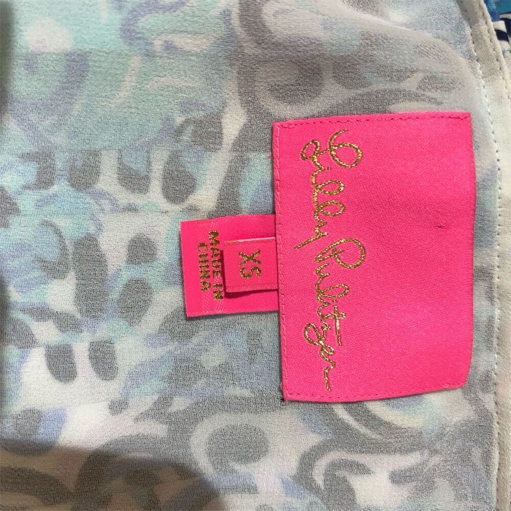 Lilly Pulitzer Marilina Tunic Dress in Blue Haven Raising Shell print XS - Picture 4 of 6